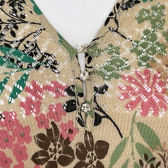 Charlotte Tarantola Long Sleeve Hooded Ribbed Stretch Pointelle Sweater Small - Picture 3 of 8